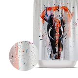 Tropikhome Dijital Baskılı Banyo Perdeleri Yüksek Kaliteli Polyester Kumaş Banyo Perdesi Fil Desen Duş Perdesi Solmaz Su Geçirmez Duş Perdeleri, Duş Perde Seti 12 C Halka Hediyeli Küvet Perdeleri-Banyo Duş Perde