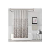 Tropikhome Duş Perdesi Çift Kanat 2x120x200cm Çiçekli Desenli Banyo Perdesi 16 Adet C Halka Hediyeli