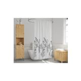 Tropikhome Duş Perdesi Çift Kanat 2x120x200cm Funda Desenli Banyo Perdesi 16 Adet C Halka Hediyeli