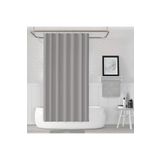Tropikhome Duş Perdesi Çift Kanat 2x120x200cm Gri Renk Banyo Perdesi 16 Adet C Halka Hediyeli