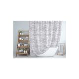 Tropikhome Duş Perdesi Çift Kanat 2x120x200cm Tuğla Desenli Banyo Perdesi 16 Adet C Halka Hediyeli