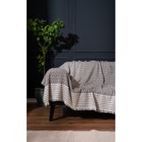Tropikhome Koltuk Kanepe Örtüsü %100 Pamuk Koltuk Şalı Zikzak Desen 170 x 210 cm - Koltuk Örtüsü