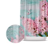 Tropikhome Tek Kanat Banyo Perdesi Polyester Kumaş Duş Perdesi Çiçekli Banyo Perde Su Geçirmez Duş Perdesi, 180x200 Banyo Perde Küf Tutmaz Duş Perdeleri-Kolay Temizlenebilir Küvet Perdesi-12 C Halkalı Duş Perde