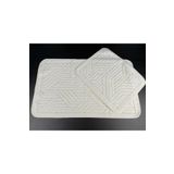 Tropikhome Tina Kaymaz Taban 2lı Pamuklu Banyo Paspası Yıkanabilir 60x100 50x60cm Banyo Halısı Ekru