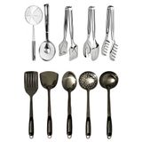 Trouvaille 10 Parça Sunum Hazırlama Servis, Kevgir, Makarna Maşası, Pasta Maşası, Salata Maşası Mutfak Seti