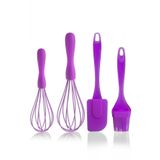 Trouvaille 4 Parça Silikon Çırpıcı Yumurta Fırçası Spatula Seti