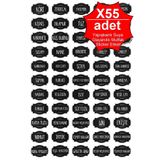 Trouvaille Mutfak Baharatlık Bakliyat Kavanoz Etiketi Yapışkanlı Selefonlu Suya Dayanıklı 55 Li Sticker Etiket