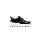 Trox Premium Trakör Taban 5 cm Boy Uzatan Erkek Spor Casual Ayakkabı Siyah Beyaz Rugan