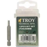 Troy 22241 T20x50 mm 12 Adet Torx Bits Uç Seti