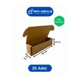 TROY AMBALAJ 20x5,5x5,5 Cm Karton Kargo e-ticaret Kutusu ( 25'li Paket )