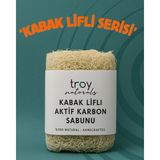 Troy Naturals Kabak Lifli Aktif Karbon Sabunu 160 gr - Beyaz