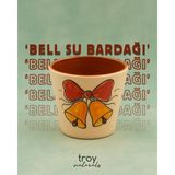 Troy Naturals Seramik Bell Su Bardağı - Beyaz - Kırmızı - Sarı