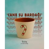 Troy Naturals Seramik 'cane' Su Bardağı - Beyaz
