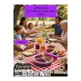 troykar 1 Adet 4 Bölmeli Yuvarlak Yemek Kabı Lunch Box Diyet Beslenme Kutusu Saklama Kabı Sefer Tası Mikrodalga