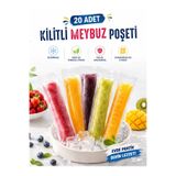 troykar ÖZER Home 20 Adet Kilitli 5x33cm Meybuz Poşeti Şeffaf Sızdırmaz Buz Dondurma Cici Bici Gıda Uyumlu