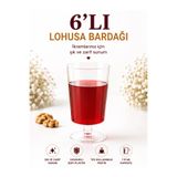 troykar ÖZER HOME 6'lı Lohusa Bardağı 170 ml Şeffaf Sert Plastik Sunum Bardağı – Aşure, Sütlaç, Komposto, Tatlı Kasesi