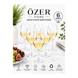 troykar ÖZER HOME 6'lı Şeffaf Plastik Şarap Kadehi 185 ml Kristal Görünümlü Bride To Be Parti Kadehi