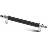 Trs Alüminyum Asos Boru Kulp Lüks Modern Dolap Mutfak Çekmece Vestiyer Kulp - 64 mm - Siyah - Krom