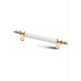 TRS MOBAKS Trs Alüminyum 224 Mm Asos Boru Kulp Lüks Modern Mutfak Dolap Çekmece Mobilya Kulbu Beyaz-gold