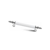 TRS MOBAKS Trs Alüminyum 224 Mm Asos Boru Kulp Lüks Modern Mutfak Dolap Çekmece Mobilya Kulbu Beyaz-gümüş