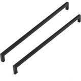 TRS Mobaks Trs Alüminyum Siyah Inci Kulp Lüx Modern Dolap Mutfak Çekmece Vestiyer Kulp - 160 mm