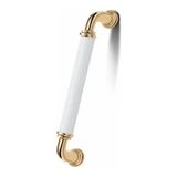 TRS Mobaks Trs Alüminyum Yakut Kulp Lüks Modern Mutfak Çekmece Vestiyer Kulp - Altın - Beyaz - 96 mm