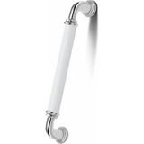 TRS Mobaks Trs Alüminyum Yakut Kulp Lüks Modern Mutfak Çekmece Vestiyer Kulp - Krom - Beyaz - 128 mm