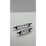 TRS MOBAKS TRS POLİMER 160 MM ŞEFFAF KRİSTAL BONCUK SİYAH KULP DOLAP MUTFAK ÇEKMECE VESTİYER KULP