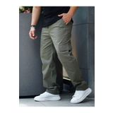 TRS YB GİYİM Erkek Kargo Cepli Gabardin Baggy Pantolon Belli Lastikli