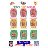 TRT ÇOCUK PIRIL KAMPÜS Pırıl’s First Words Akıllı İngilizce Öğrenme Seti|Level 1–2–3| AR Destekli|9 Kitap|Puzzle-Sticker|