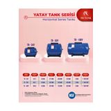 TrTank Profesyonel 50 Litre Yatay Ayaklı NSF Membranlı Hidrofor Genleşme Tankı