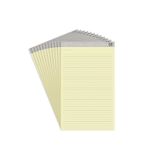 TRU RED Not Defterleri, 8,5x14 inç, Geniş Çizgili, Kanarya, 12 Ped/Paket | Her ped için 50 yaprak. Günlük ofis yazıları için temiz gözyaşı sayfaları.