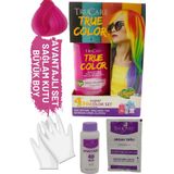 Trucare Truecolor Şeker Pembesi Saç Açıcı ve Eldivenli Saç Boyası Seti
