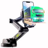 Truckules Kamyon Telefon Tutacağı Dağı Ağır Hizmet Süper Vantuz, Kamyon Gösterge Paneli Ön Cam için Cep Telefonu Tutacağı, 16,9 inç Uzun Kol ve Kararlı, iPhone ve Samsung ile Uyumlu, Gri, Ticari