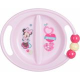 Trudeau Kbobaby Disney Bebek Minnie Abc Bölmeli Tabak Diş Kaşıyıcı Boncuklu - Pembe