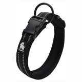 TRUE LOVE Ayarlanabilir Yansıtıcı Köpek Tasması Naylon Katı Konfor Dolgulu Klasik Evcil Hayvan Tasmaları TLC5011(Siyah, XL)