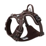 TRUE LOVE Köpek koşum takımı, çekmez, ayarlanabilir, yansıtıcı, yumuşak naylon, küçük ve büyük evcil hayvanlar için, TLH56512 (XL, kahverengi)