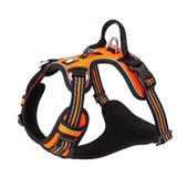 TRUE LOVE Köpek koşum takımı, çekmez, ayarlanabilir, yansıtıcı, yumuşak naylon, küçük ve büyük evcil hayvanlar için, TLH56512 (XL, turuncu)