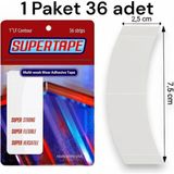 True Tape ''True'' Tape Supertape Oval 1''lf (2,5 cm x 7,5 cm) 36 Adet Protez Saç Bandı Tüm Saçlar İçin Güçlü Yapışma