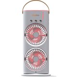 Truebo AirWind - Masaüstü Buhar Püskürtmeli Taşınabilir Şarjlı Led Işıklı Çift Fanlı Vantilatör