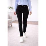 TRUEJNS Klara Kadın Siyah Yüksek Bel Likralı Dar Paça Skinny Jean