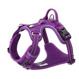 Truelove True Love köpek koşum takımı, çekmez, ayarlanabilir, yansıtıcı, yumuşak naylon, küçük ve büyük evcil hayvanlar için, TLH56512 (XL, lila)