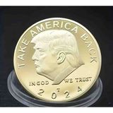 Trump 2024 Seçim Madalyonu Hatıra. 4 cm Çapında Koleksiyonluk Nadir Baskı Madalyon