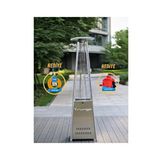 Trungo Piramit Soba Dış Mekan Isıtıcı Isı Piramidi Paslanmaz Inox Gümüş