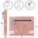 Trusador Marseille Pembe Fermuarlı Aynalı Lastikli Unisex Erkek Kadın Cüzdan Hediye Rfid Korumalı