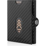Trusador Valencia Carbon Kartlık Hakiki Deri Cüzdan Unisex Kadın Erkek Rfid Korumalı - 0 - Siyah