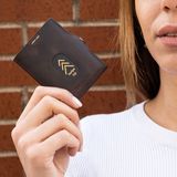 Trusador Valencia Kahverengi Bozuk Paralık Cepli Unisex Hakiki Deri Rfid Korumalı Erkek Kadın Mini Cüzdan Hediye