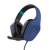 Trust Gaming GXT 415B Zirox Hafif Kulaklığı, 50 mm Sürücülü PC, , PS4, PS5, Anahtar, Mobil, 3,5 mm Ses Jakı, 2 m Kablo, Kulak Üstü Mikrofonlu Kulaklık, Mavi