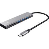 Trust Halyx Hızlı Usb-C Hub ve Kart Okuyucu, USB 3.2 Gen 1, Sd ve Mikro Sd Kart Okuyucu 104 Mbit/s,