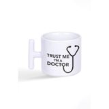 Trust Me I'm A Doctor Baskılı Latte Fincanı T Kulplu Kupa Bardak, QB1L1137